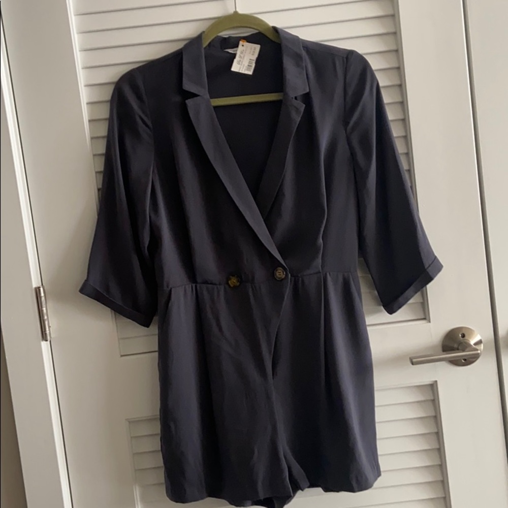 Naked Zebra Tuxedo Romper